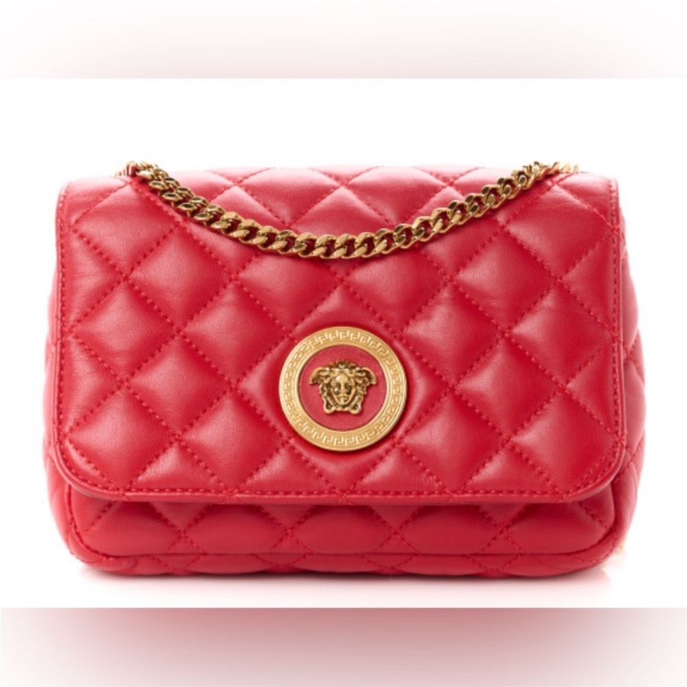 Versace Red Quilted Women's Bag-crossbody bag